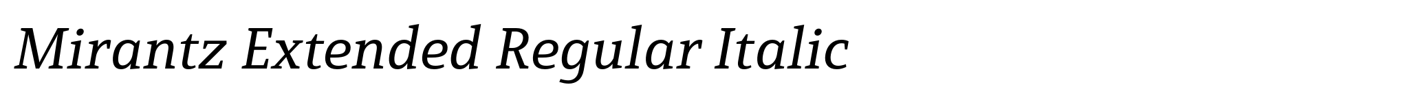 Mirantz Extended Regular Italic image
